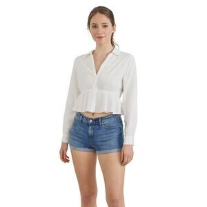 Vanilla Star Juniors Denim Shorts Size 9 Cuffed Blue Jean Shorts 29" Waist